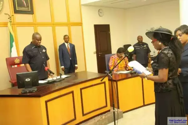 Photos: Rivers State Governor Swears In New Acting Chief Judge, Justice Adama Iye Iyayi-lamikanra